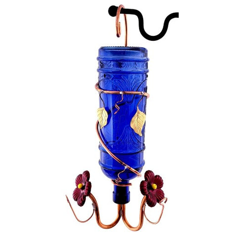 Amore Cobalt Blue Hummingbird Feeder