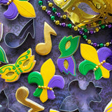 Mardi Gras 3 PC Cookie Cutter Set