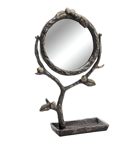 Pinecone and Branch Vanity Mirror