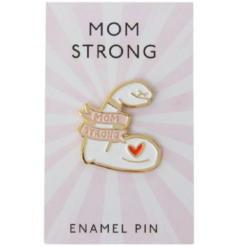 Enamel Pin - Mom Strong