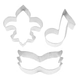 Mardi Gras 3 PC Cookie Cutter Set