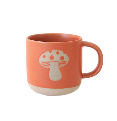 Retro Mushroom Ceramic Mug