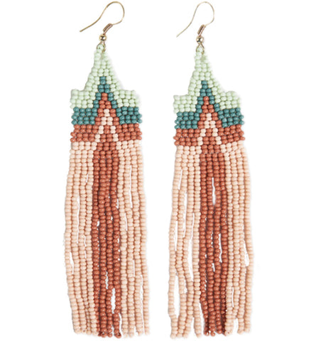 Danielle Peak Beaded Fringe Desert Earrings