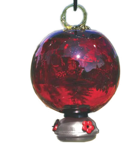 Dew Drop Solid Ruby Red Hummingbird Feeder