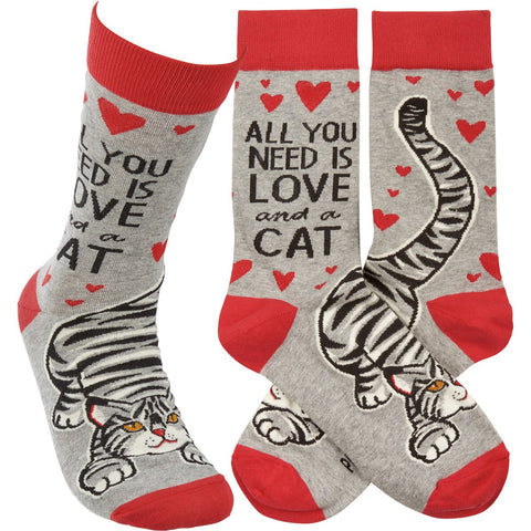 Love And A Cat Socks