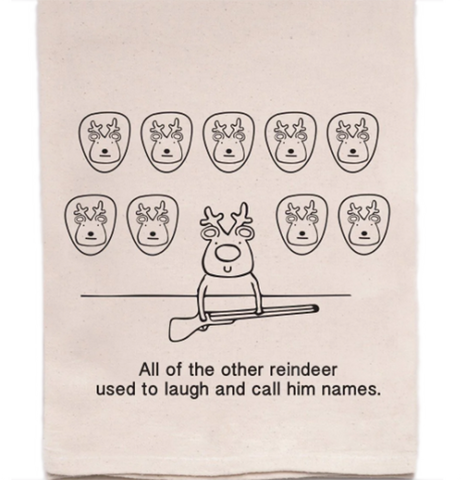 Reindeer Games Tea Towel