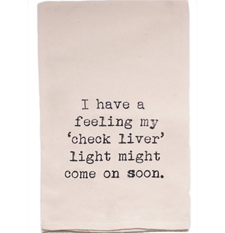 Check Liver Light Tea Towel