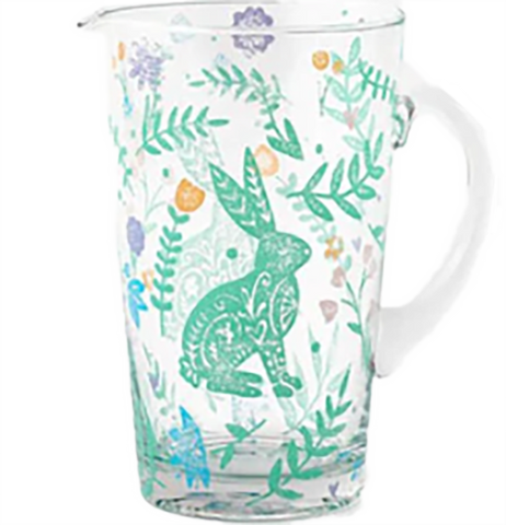 HOLIDAY Spring Fables Glass Pitcher
