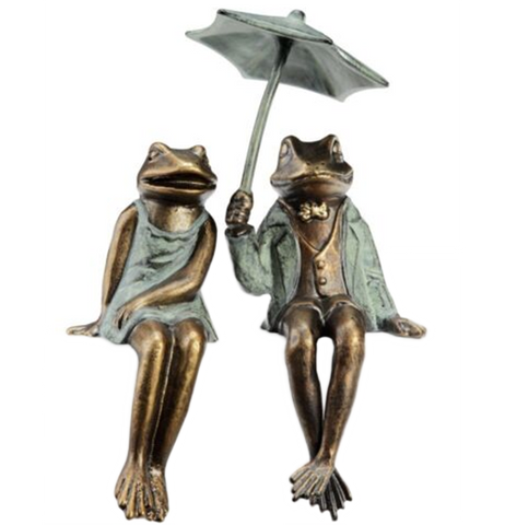 Sophisticated Frog Couple Shelf Sitter