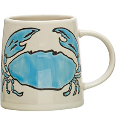 Stoneware Mug With Sea Life Image