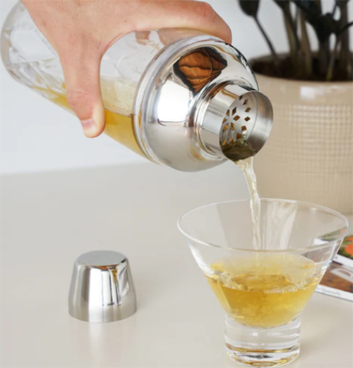 Viski "Admiral" Glass Shaker Little Red Hen