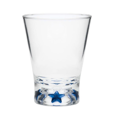 Patriotic Acrylic Low Ball, Blue Stars