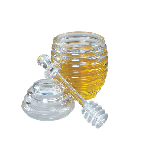 Honey Jar and Dipper Set, 6-ounce