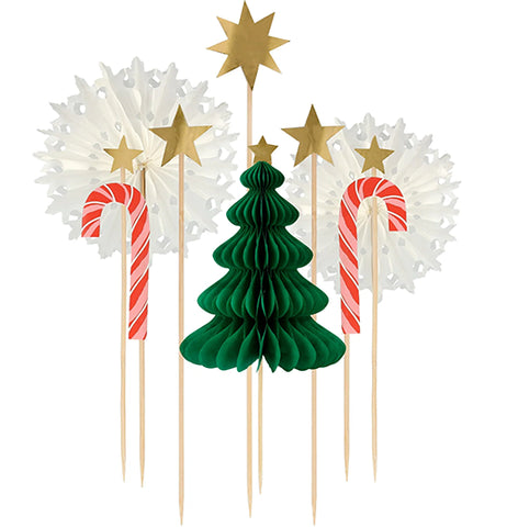 Honeycomb Christmas Cake Topper