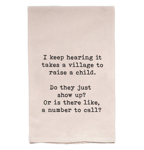 Tea Towel "Number to Call"