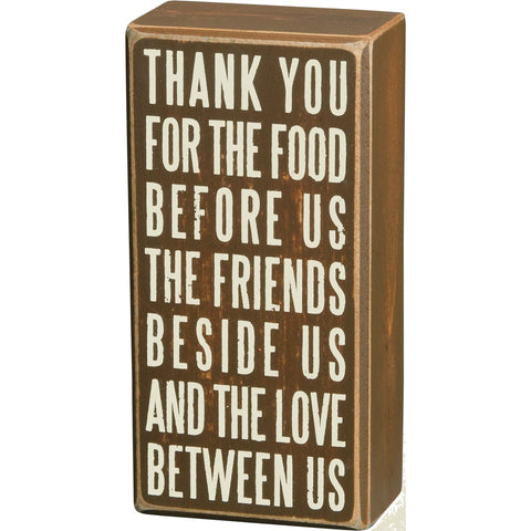 Box Sign "Thank You"