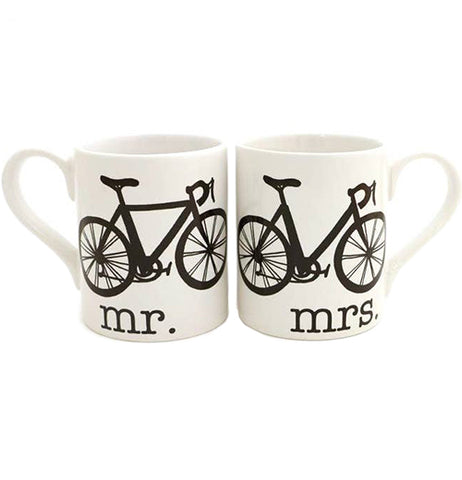 Mr. and Mrs. Bike Mug Set