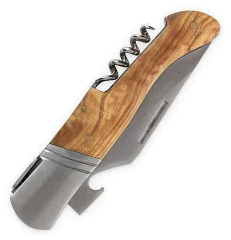 "Olive Wood and Stainless" Corkscrew Knife