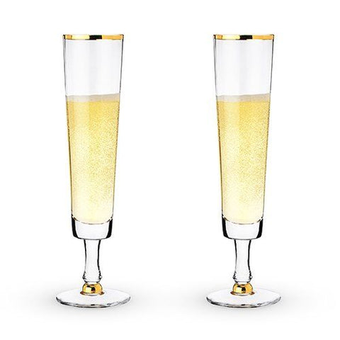 "Wedding" Champagne Flutes (Set of 2)