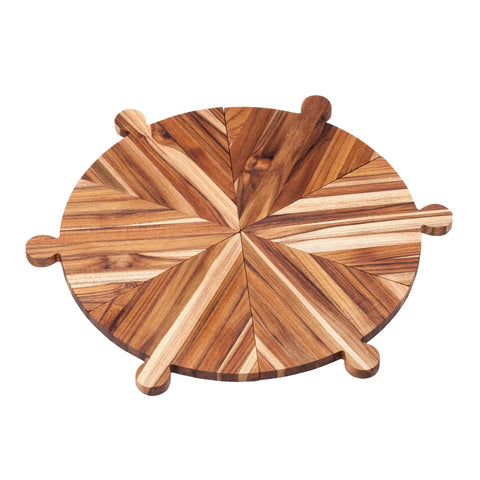Pizza Teak Platters (Set of 6)