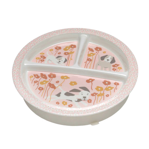 Suction Baby Plate "Puppies & Poppies"