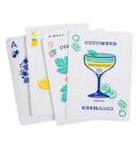 The Ace, King, 9, and Queen from the Gin Rummy Deck are fanned out. The Queen is on top showing a martini glass. 
