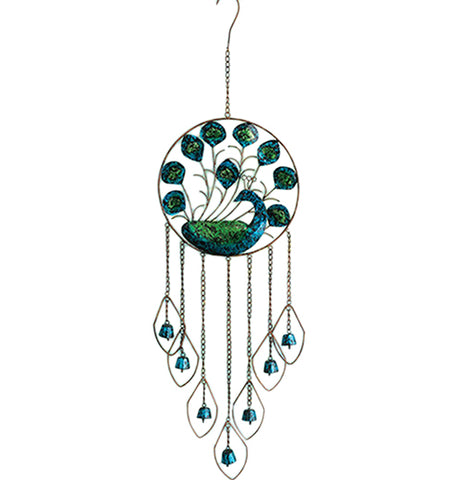 Turquoise Peacock Windchime