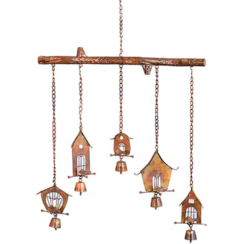 Steel Bamboo Birdhouse Windchime