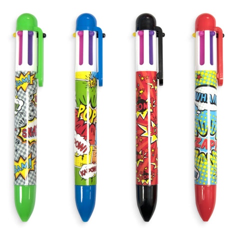 6-Color Click Pen Comic Attack