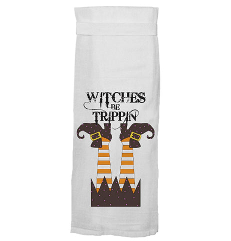 Halloween "Witches Be Trippin' " Dish Towel