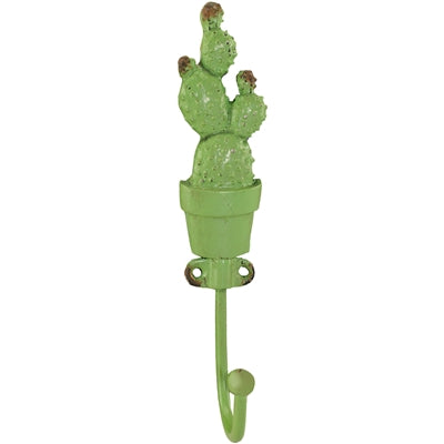 "Potted Prickly Pear Cactus" Wall Hook