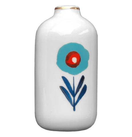 Stoneware Floral Bud Vase