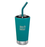 The Insulated Straw Lid Tumbler in Emerald Bay color. 
