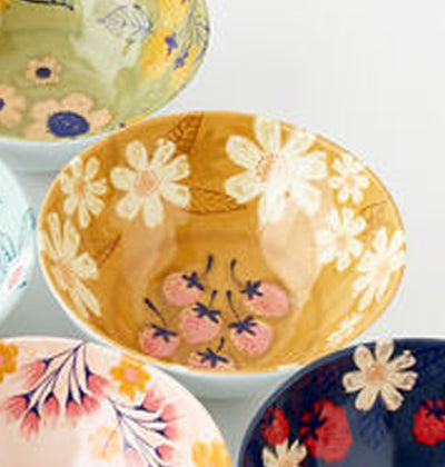 Berries and Florals Melamine Bowl