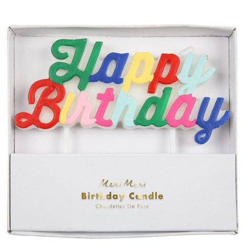 Multicolor Happy Birthday Candles