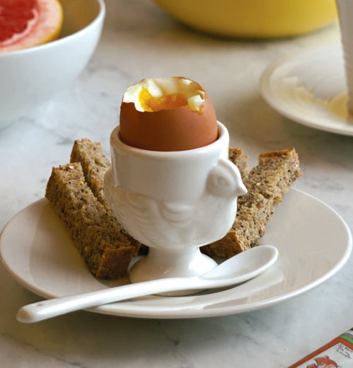 Porcelain Egg Cup & Spoon Set – Little Red Hen