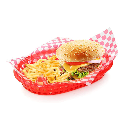 Outset Red Pub Burger Baskets, Set Of 4 Little Red Hen