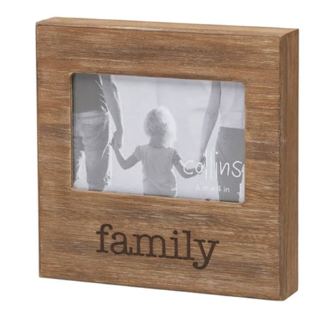 "Family" Wood Burned Photo Frame