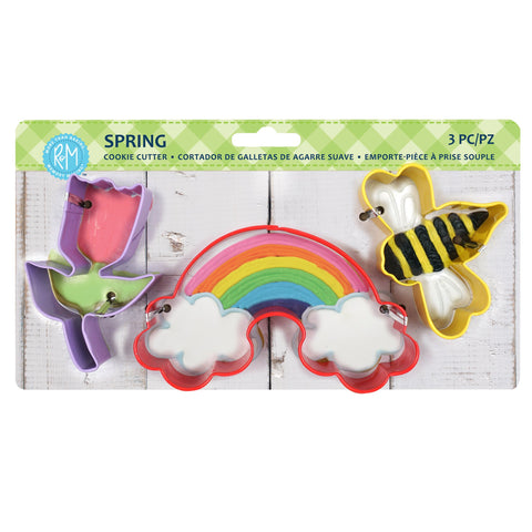 Set of 3 Cookie Cutters, Spring