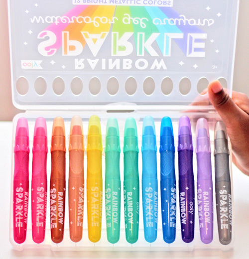 Rainbow Sparkle Glitter Markers Set of 15 – Little Red Hen