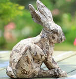 Scratching Rabbit Garden Statue