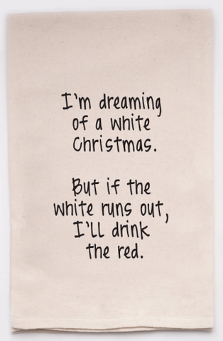 Dreaming of a White Christmas Tea Towel