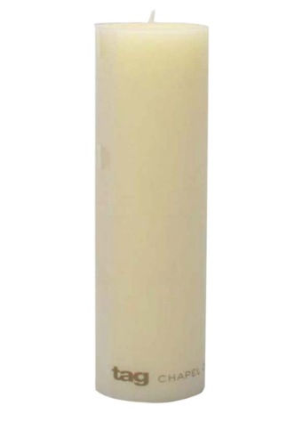Ivory Chapel Pillar Candle 3 x 10