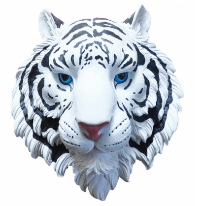 "White Tiger Head" Wall Art