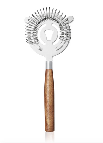 "Cocktail Strainer with Acacia Handle"
