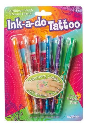 "Ink-a-Do Tattoo Pens" (Set of 6)