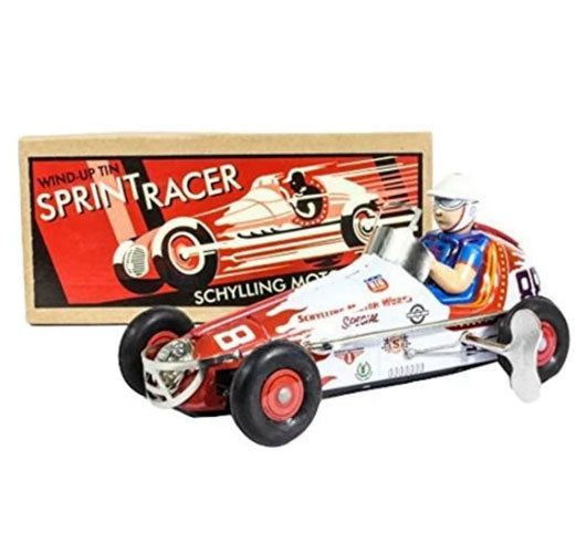 Orijinal kutusunda Schylling Collector Series Tin Toy üretimi kurmalı yarış arab Orijinal kutusunda Schylling Collector Series Tin Toy üretimi kurmalı yarış arab