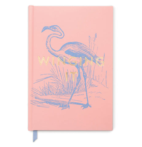 Vintage Sass Journal Flamingo "Winging It"