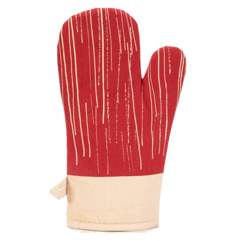 The picture shows the cat scratch marks on the opposite side of the glove.