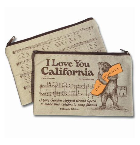 Zipper Pouch "California Bear Hug"